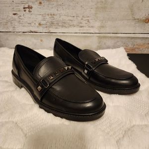 Marc Fisher- Cianci Black Studded Loafers...Size 7